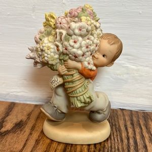 Vintage Memories of Yesterday Figurine - A Whole Bunch of Flowers for You